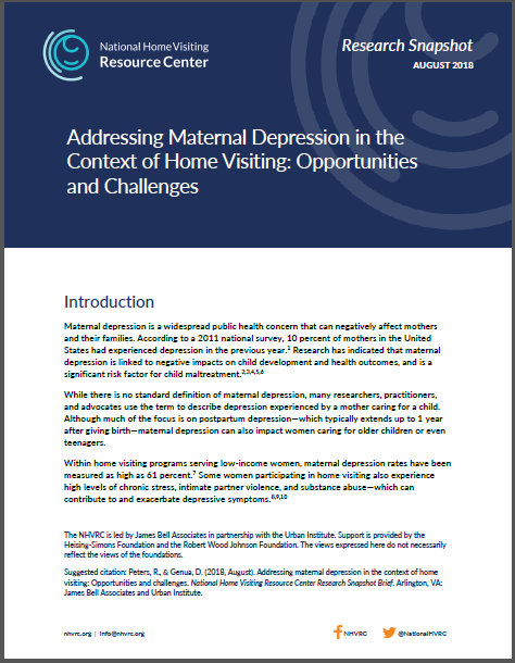 Maternal-Depression-Brief - James Bell Associates : James Bell Associates